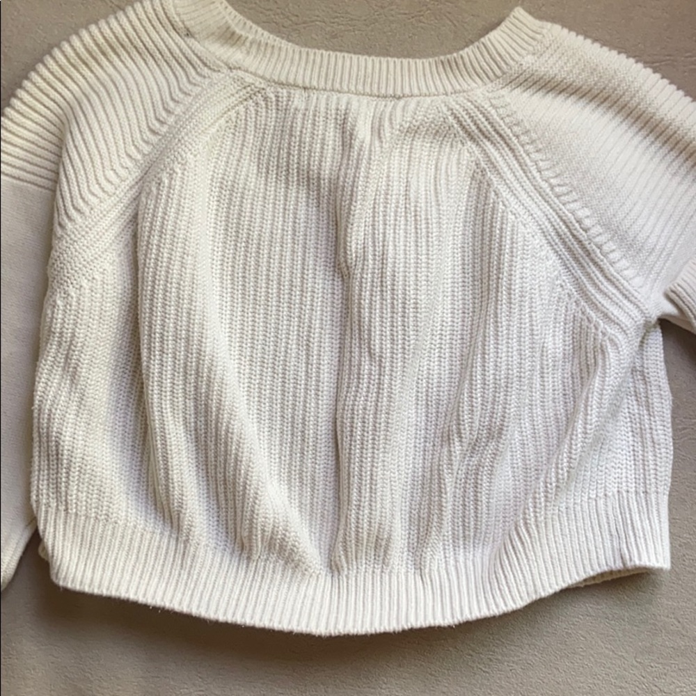F21 white sweater